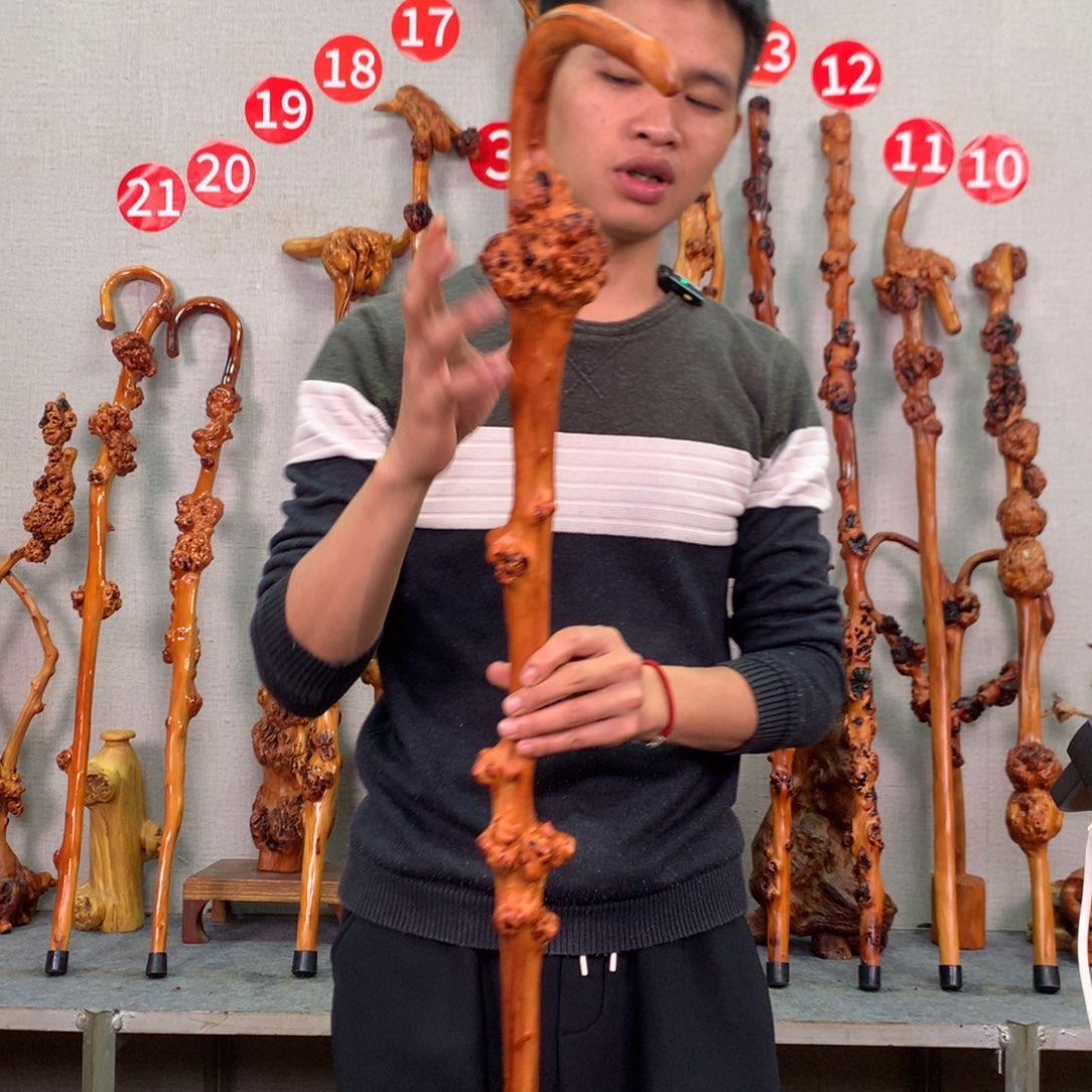 黑果木天然实木盘玩棍