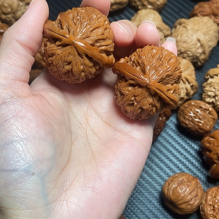 黑***.吊坠文玩核桃41白狮子