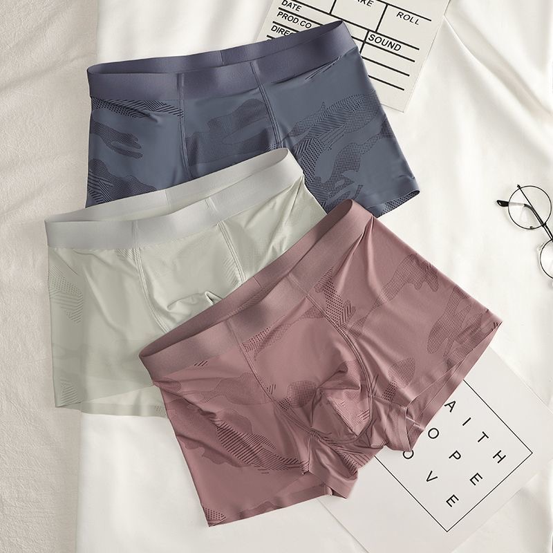 【男内裤专享】男内裤裤衩中腰夏季透气平角裤 默认微瑕 （介意勿拍）