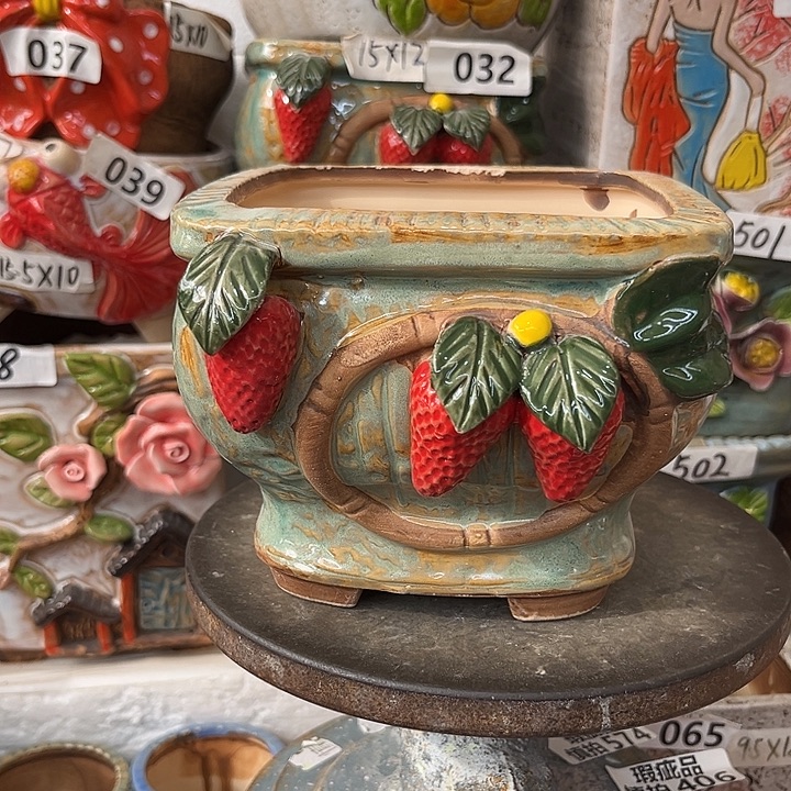 粗陶材质多肉花盆