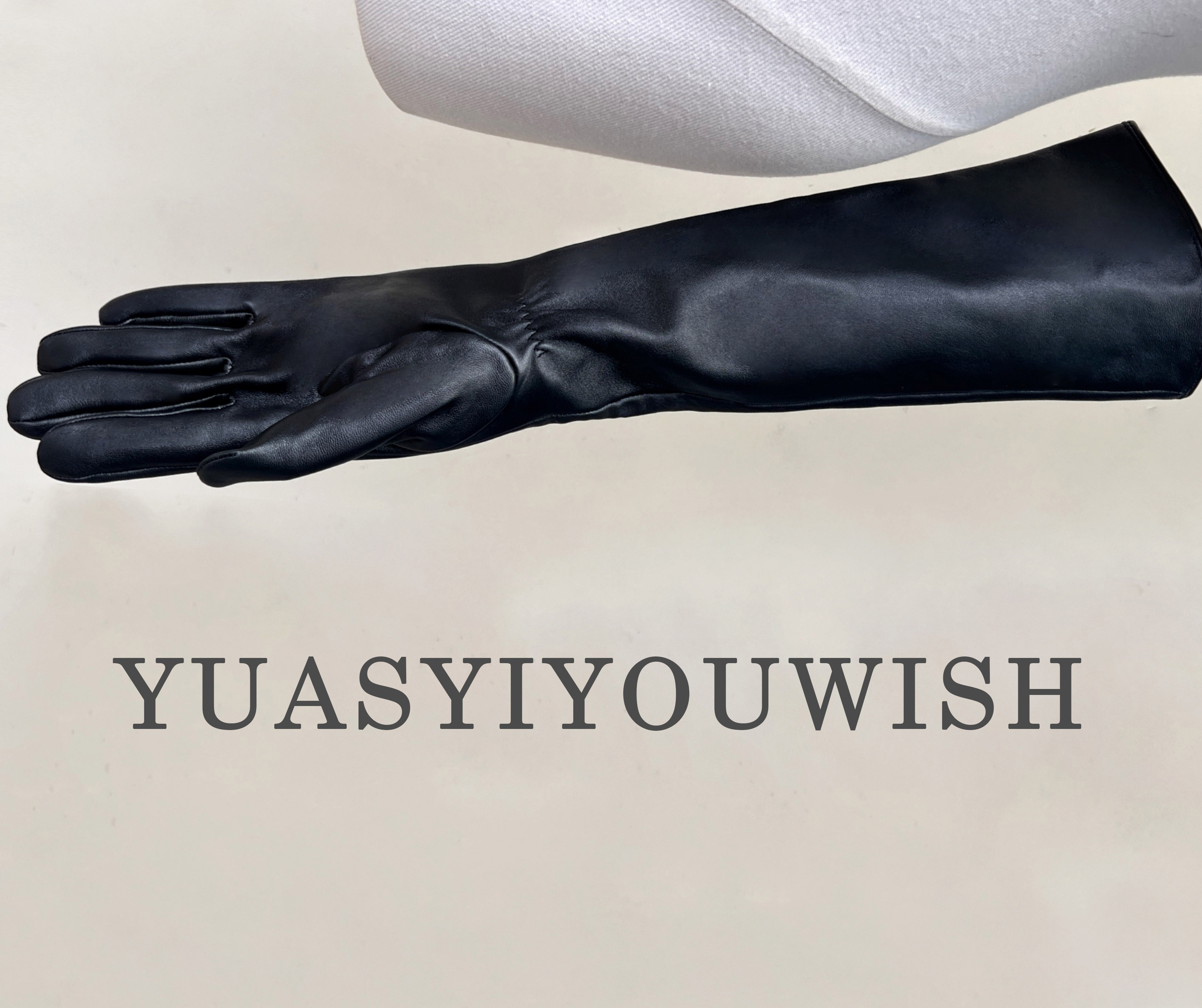 YUASYIYOUWISH|X“羊皮手套”触屏山羊皮加长款软皮手套