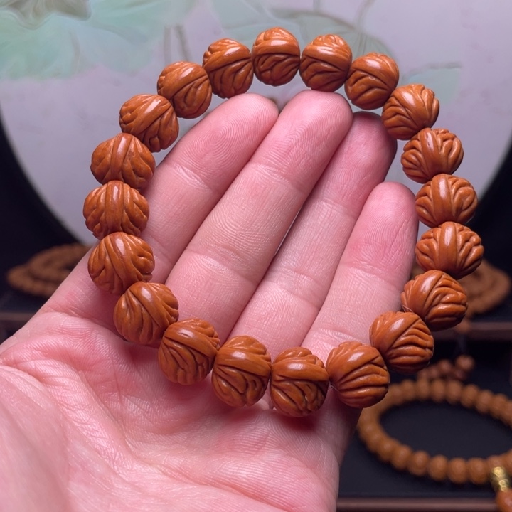 桃核手串14红魔爆肚