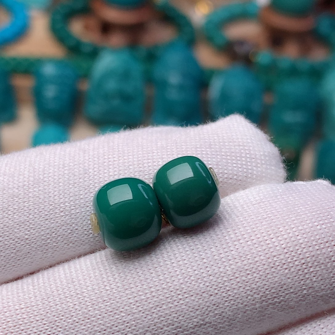 绿松石珠宝奇石未镶嵌9m m