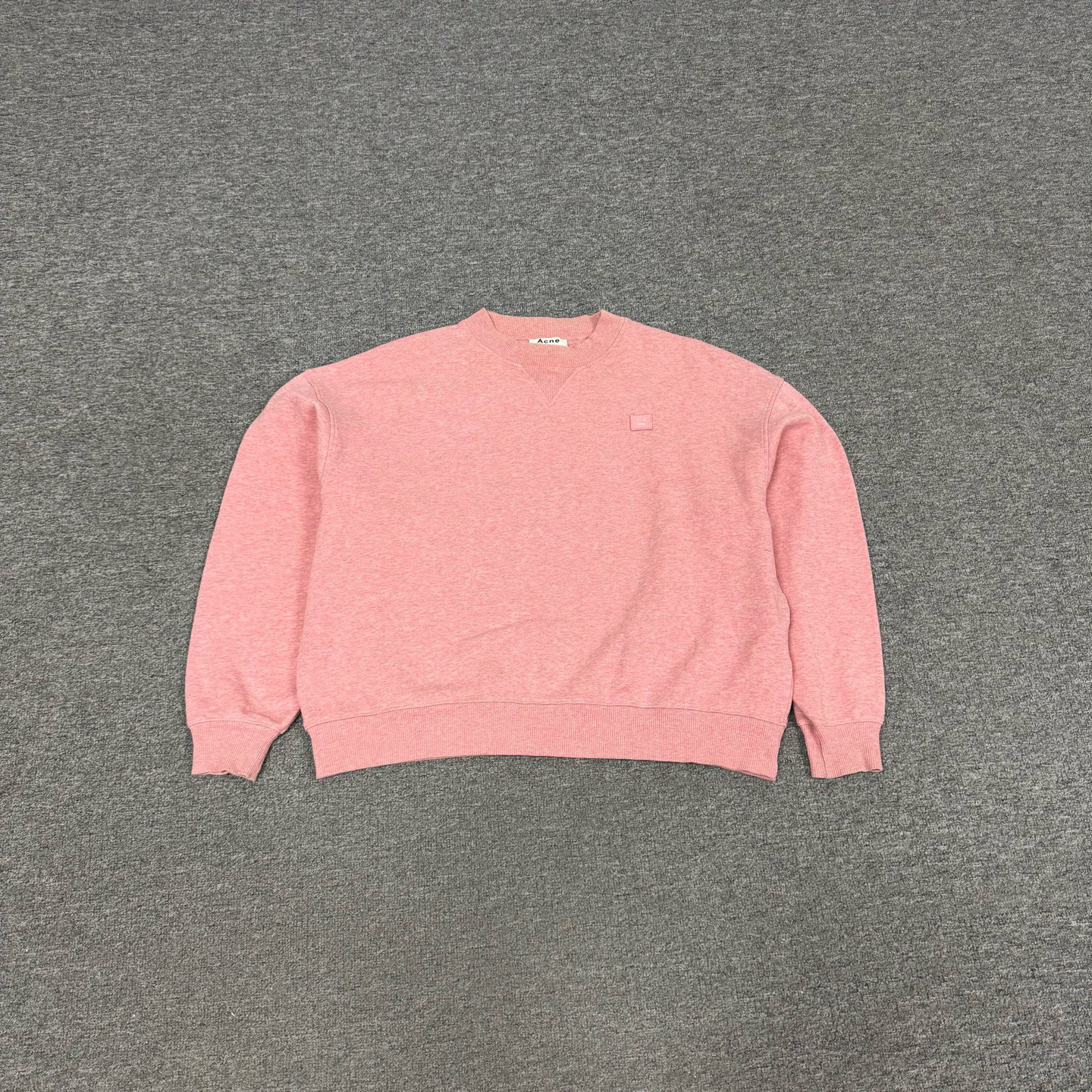 99新 AMIPARIS acne studios 粉色 笑脸 长袖 卫衣 xs码 99新