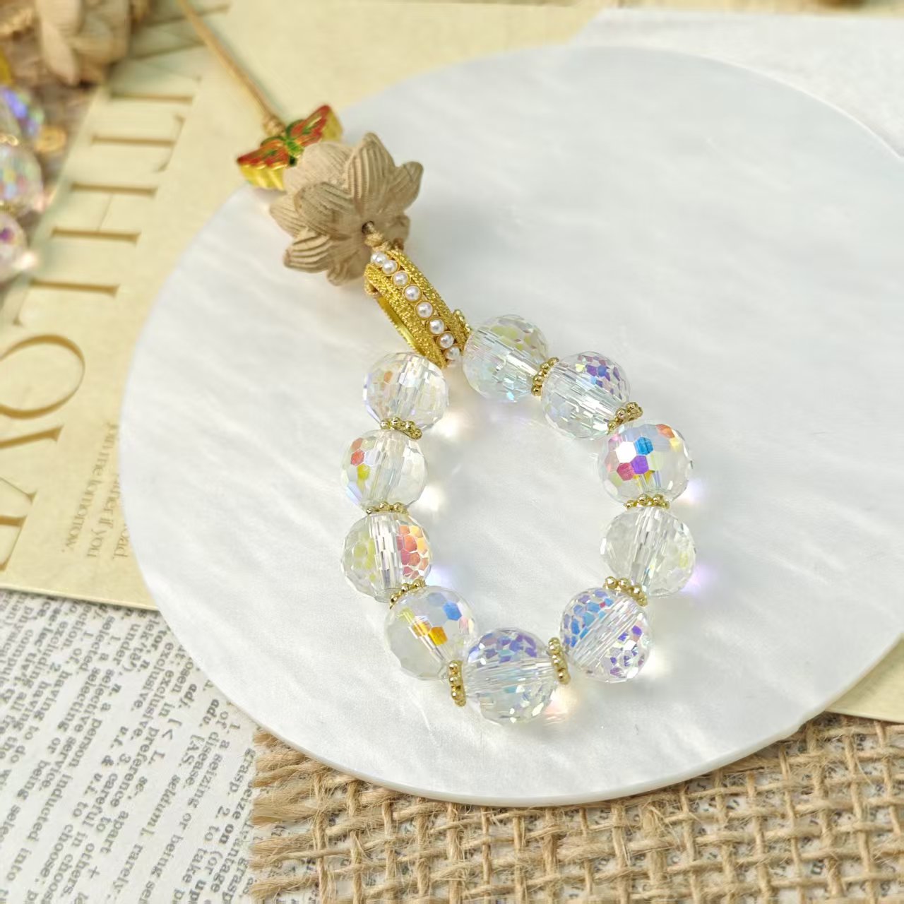 非金属仿水晶吊坠 《莲之恋》施华洛莲花挂件9+(多样发其一) YS43