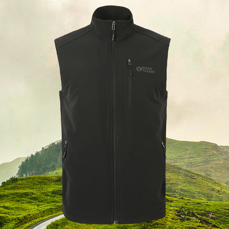 岩云男款立领M3软壳马甲舒适透气防泼水男士软壳衣男马甲280010