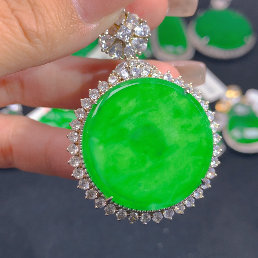 翡翠颈饰银S925镶嵌11111111111