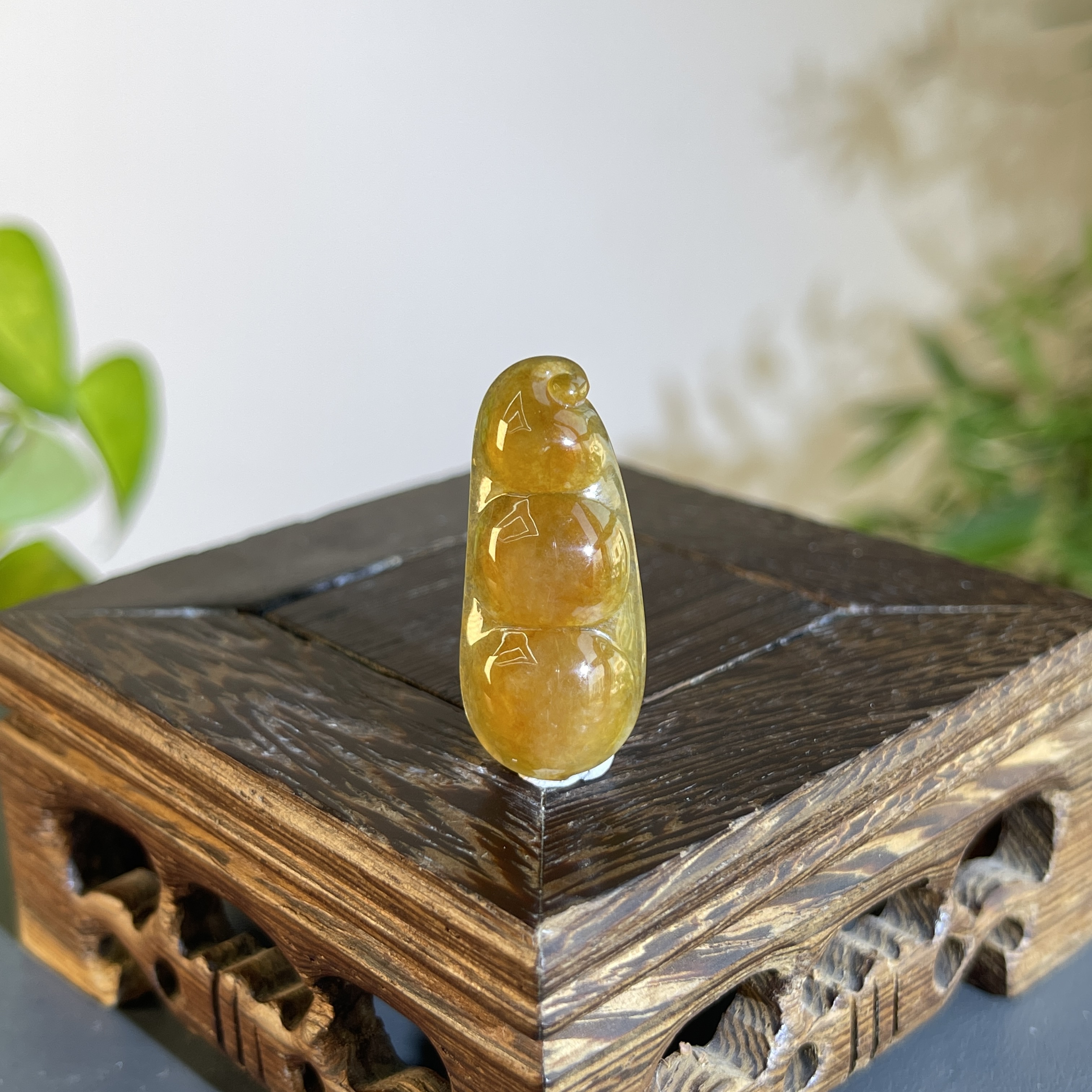 JXB25-142  天然缅甸A货翡翠  福豆