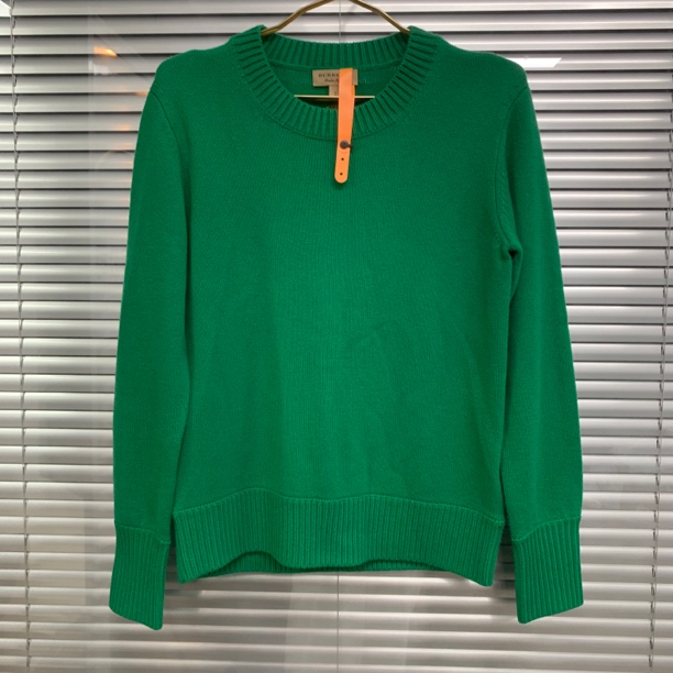 99新 BURBERRY/博柏利 绿色针织衫/S码/D01670