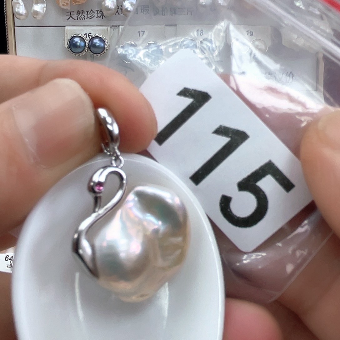 淡水珍珠颈饰银S925镶嵌