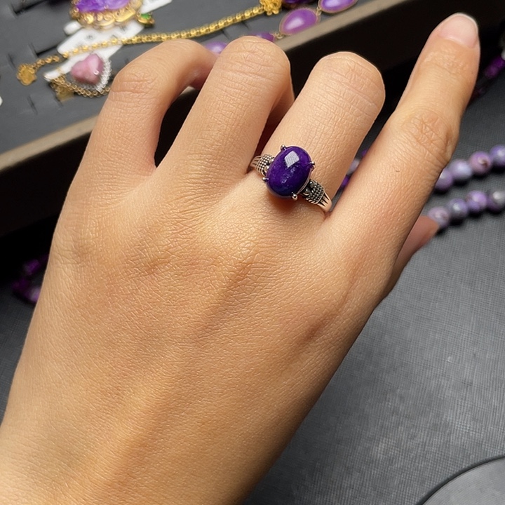 苏纪石（舒俱来）银S925镶嵌戒指