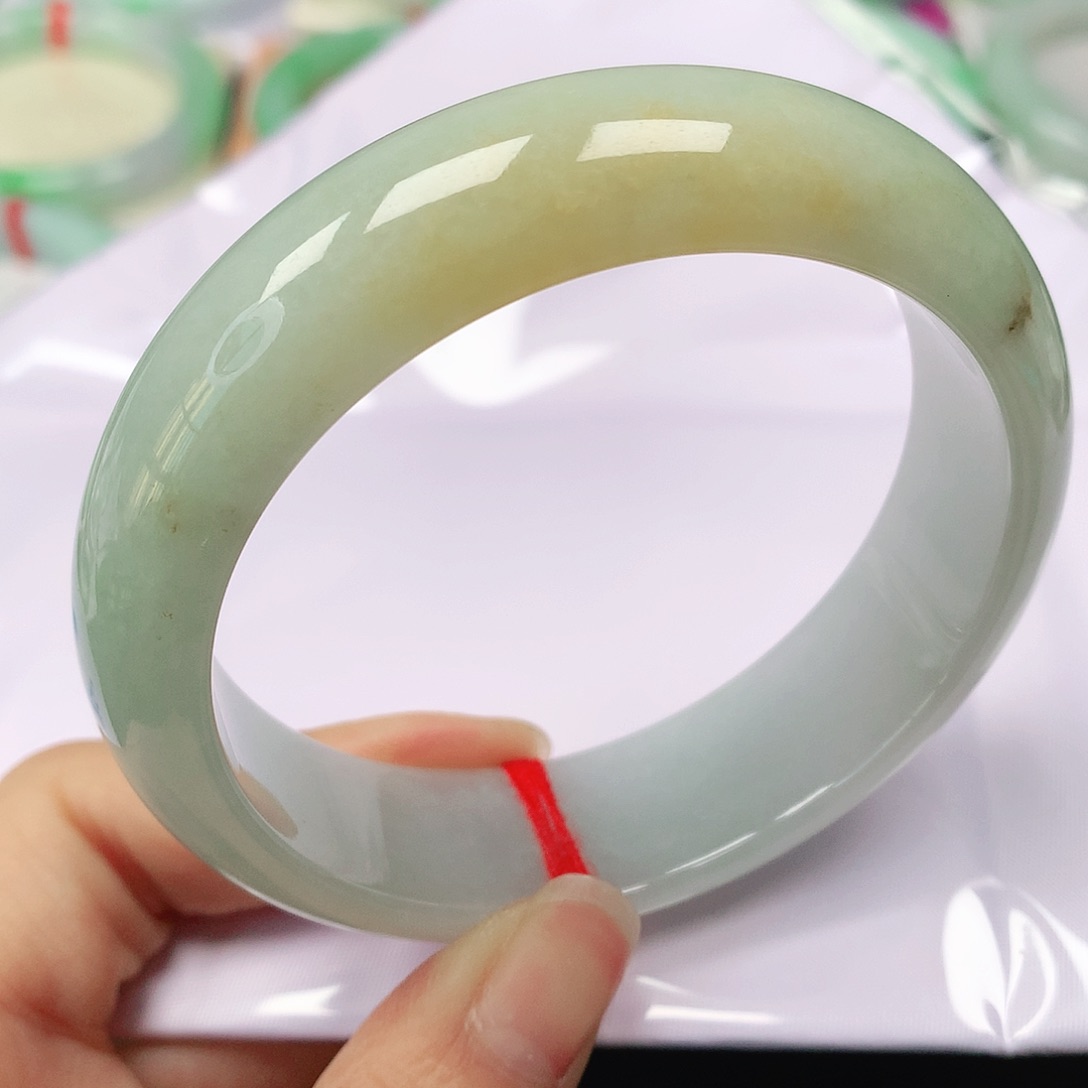 翡翠手镯未镶嵌天然翡翠手镯56