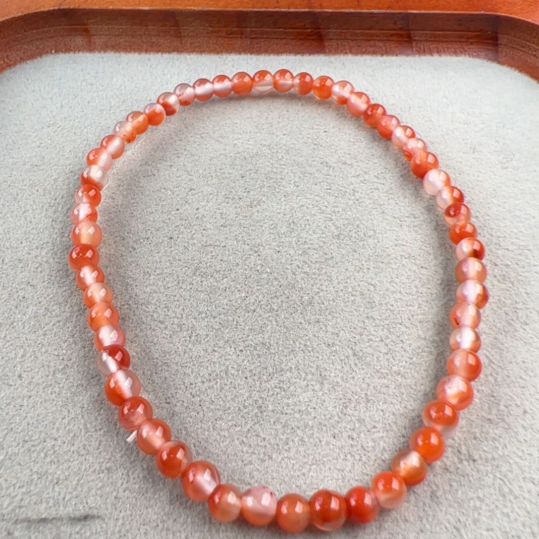 南红玛瑙未镶嵌（飘花小米珠3mm+