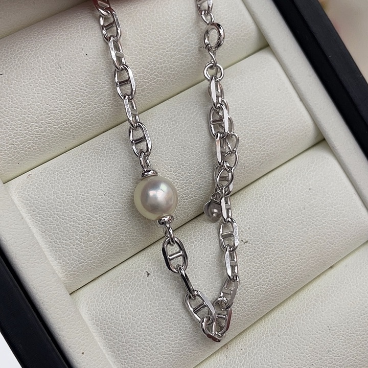 银S925镶嵌颈饰海水珍珠