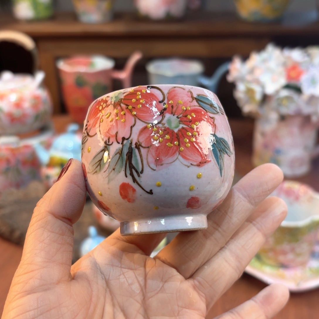 瓷片景德镇手绘高温釉下彩陶瓷茶具