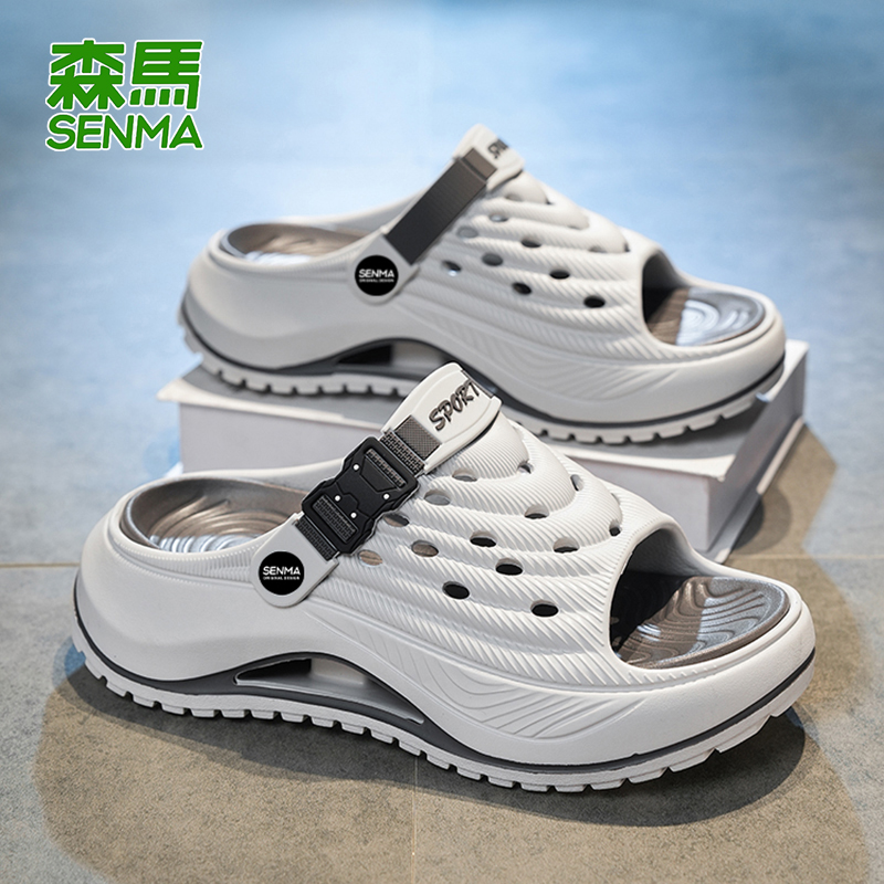 森马拖鞋男款夏季网红防滑凉鞋透气户外运动涉水沙滩软底一字拖鞋商品图