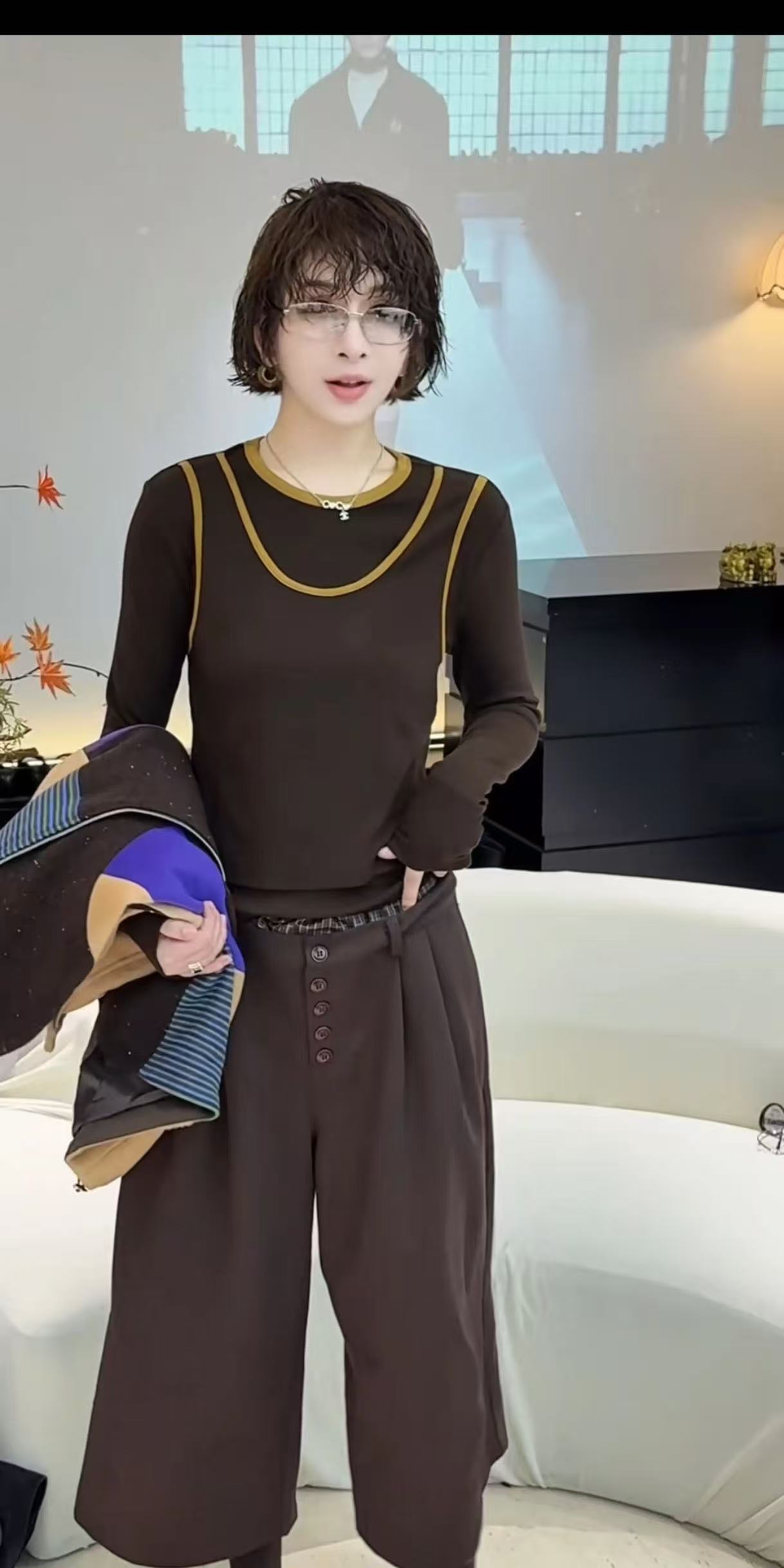 【美牛小姐好物分享 】2025秋冬新款炸街欧韩时尚美拉德色系针织