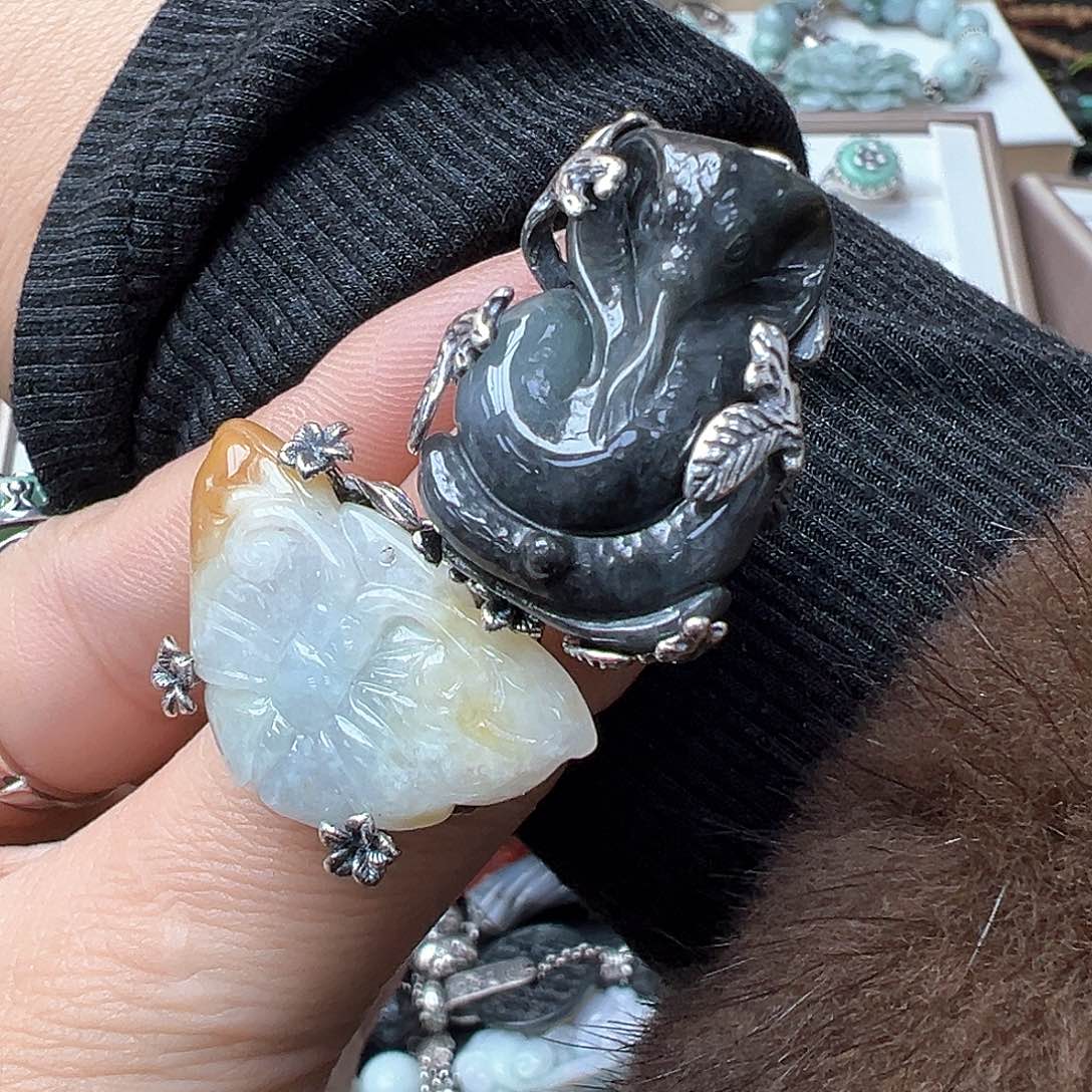 翡翠戒指未镶嵌?*宝