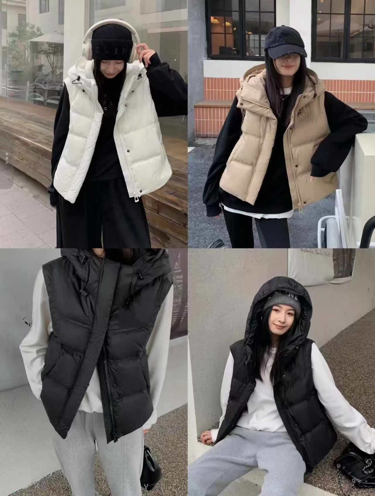 【9550】雅#时尚百搭连帽保暖马甲81