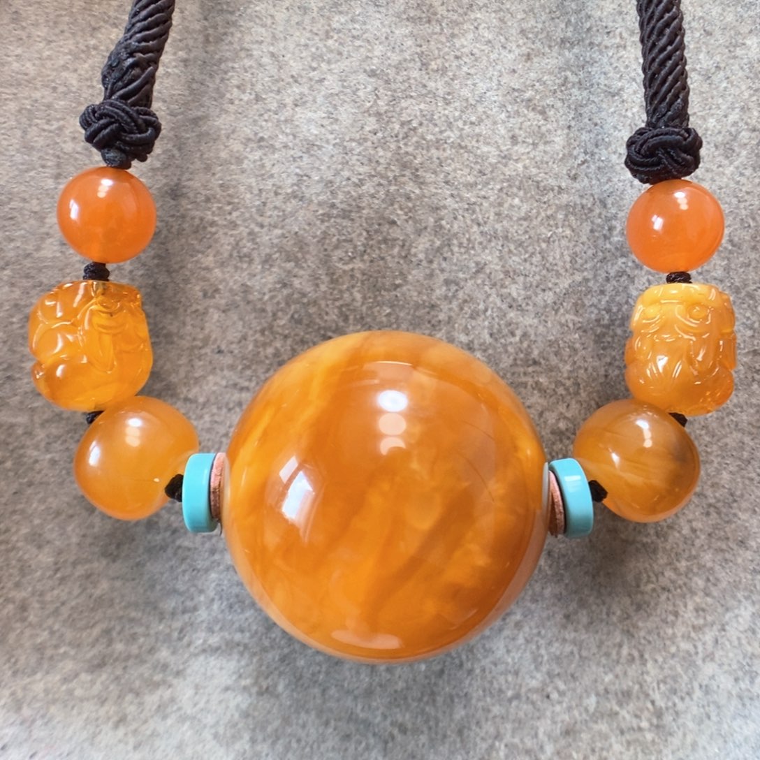 未镶嵌项链蜜蜡锁骨