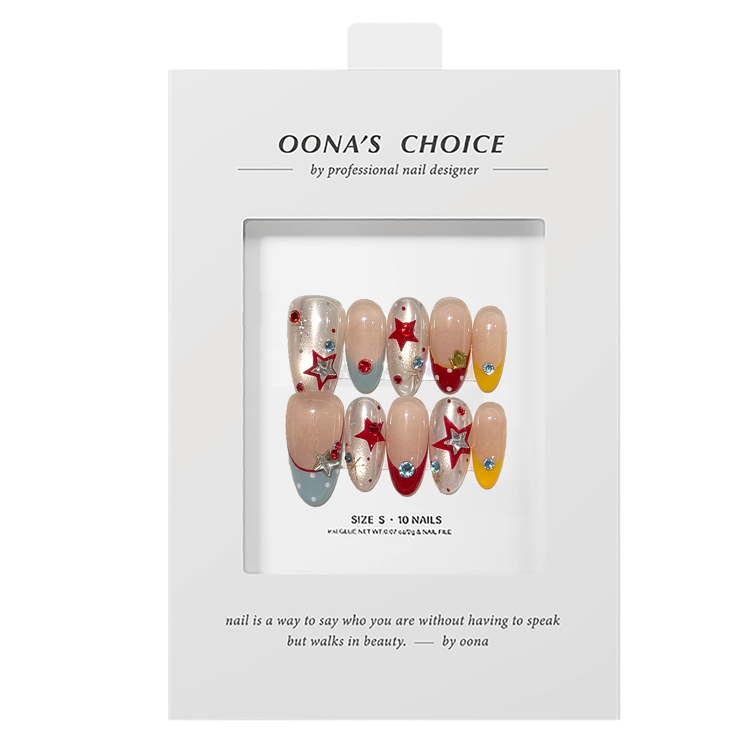 【千禧】全华钻法式波点星星美甲y2k甜酷辣妹氛围感猫眼穿戴甲