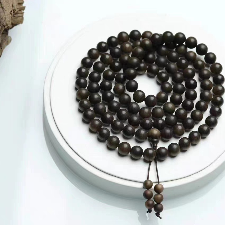 印度迈索尔老山檀香阴沉百年老料手串0.8/108颗（新号福利）