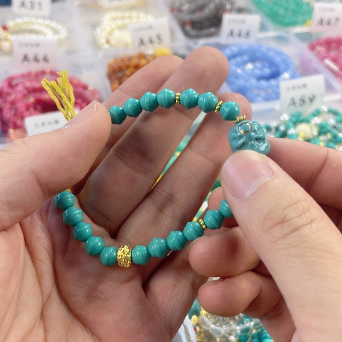 檀香紫檀（小叶紫檀）手串银S925镀金镶嵌