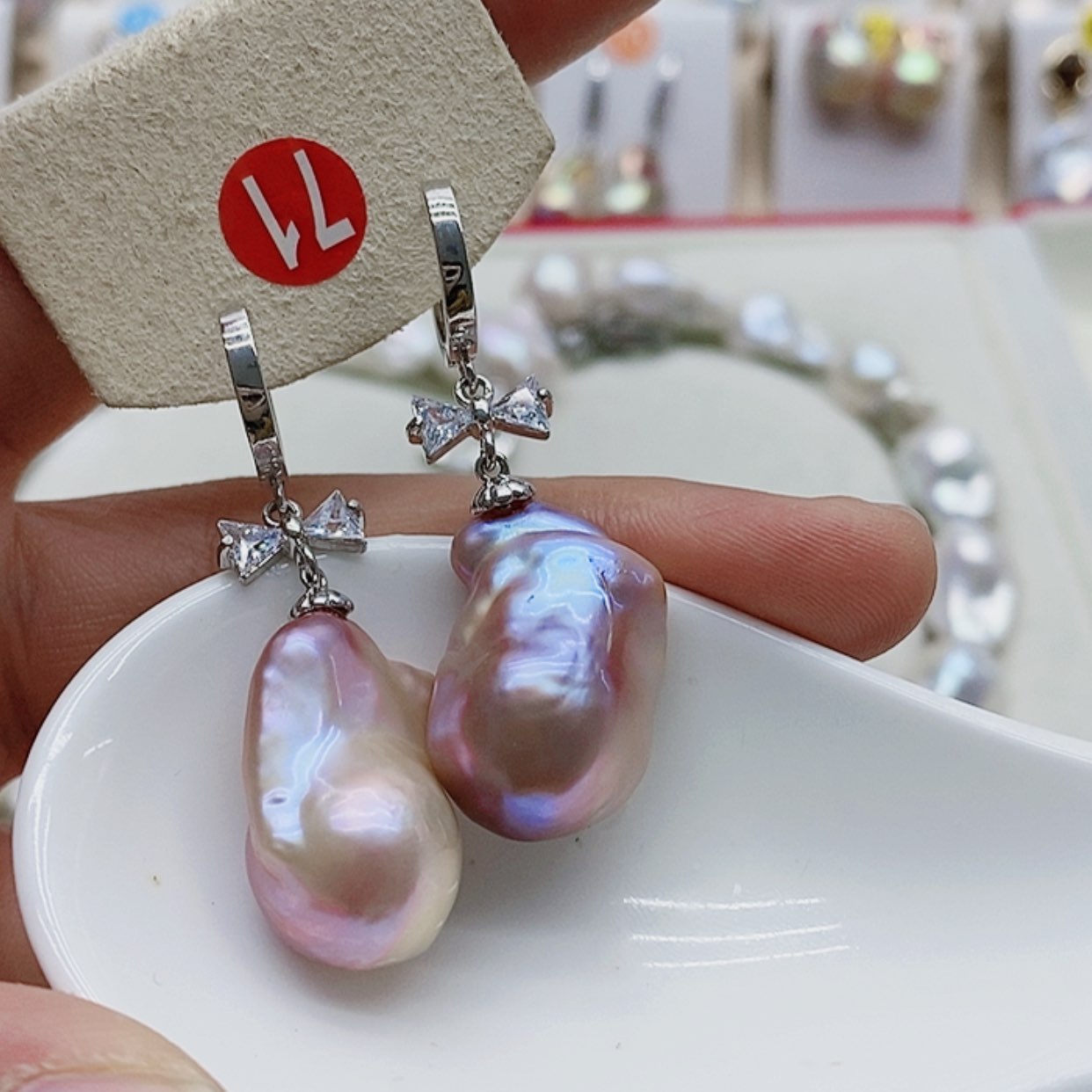 【闪购商品】淡水珍珠耳饰银S925镶嵌