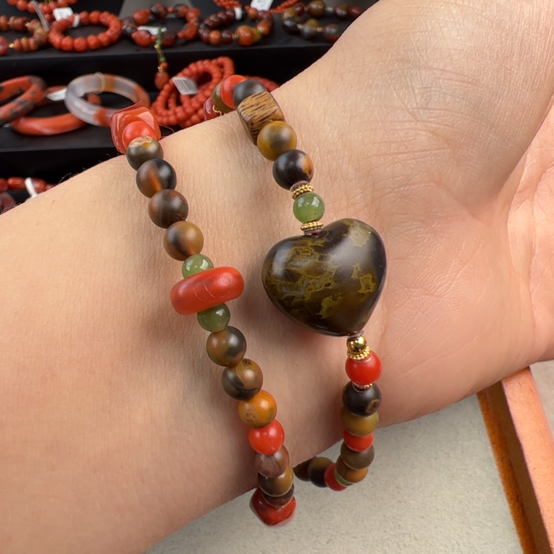 南红玛瑙未镶嵌（包浆两圈5mm多样性发一