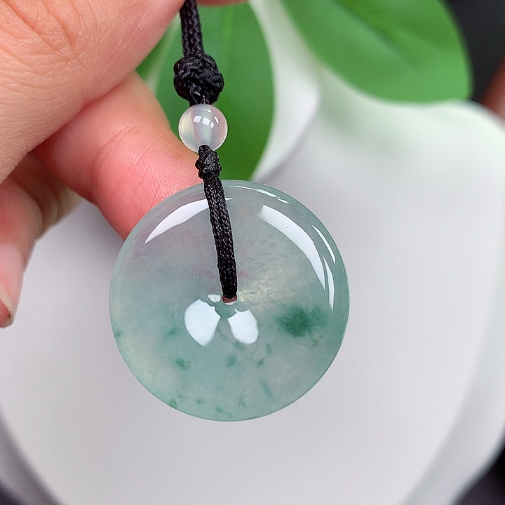 颈饰未镶嵌翡翠平安扣 24.9x4.7mm