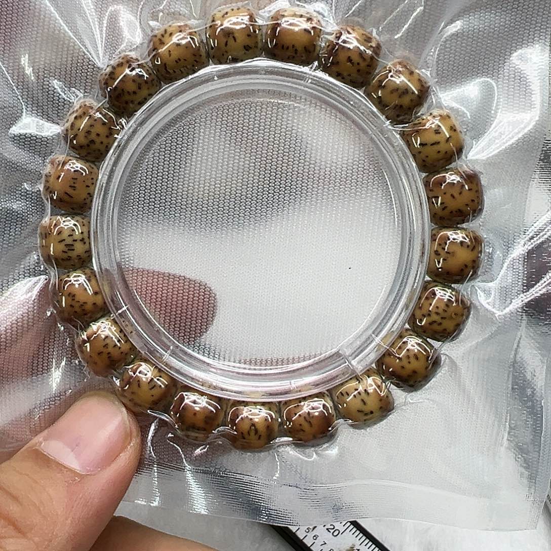 星月菩提手串61高端糯冰火烧云石玉星月菩提单圈11