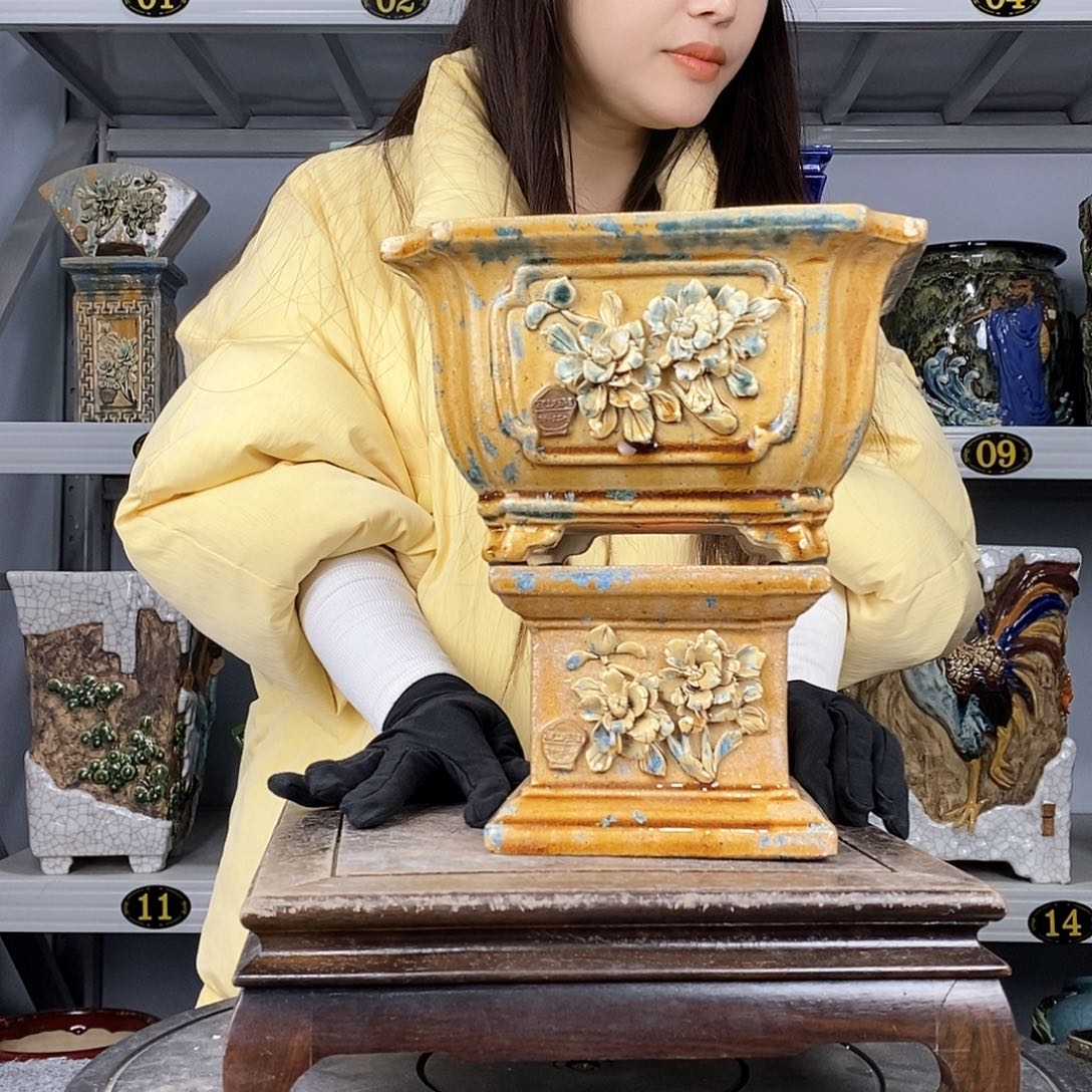 红陶陈*石湾盆石湾盆