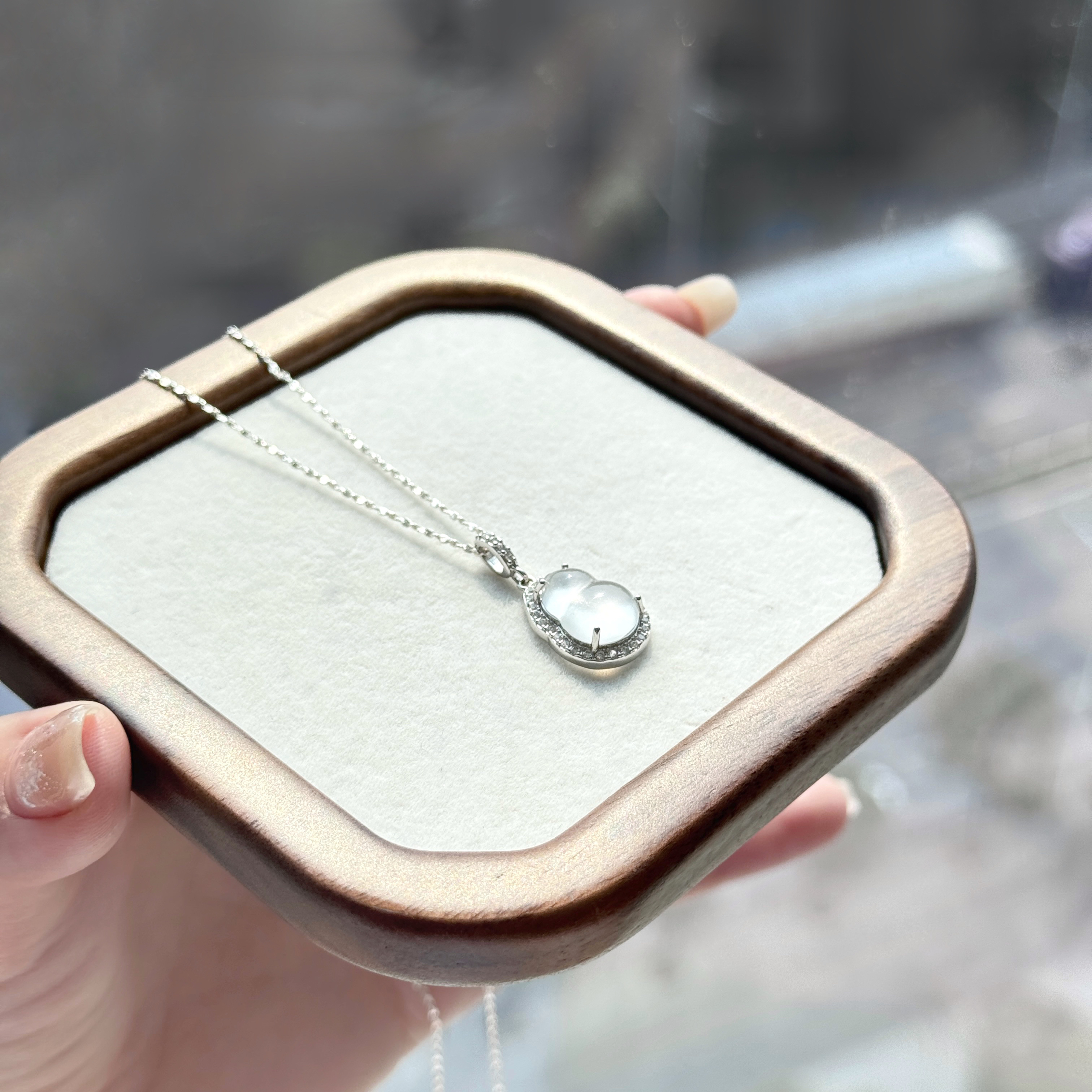 【葫芦】s925银玉髓项链～仙气百搭夏天饰品真的美！超冰透！