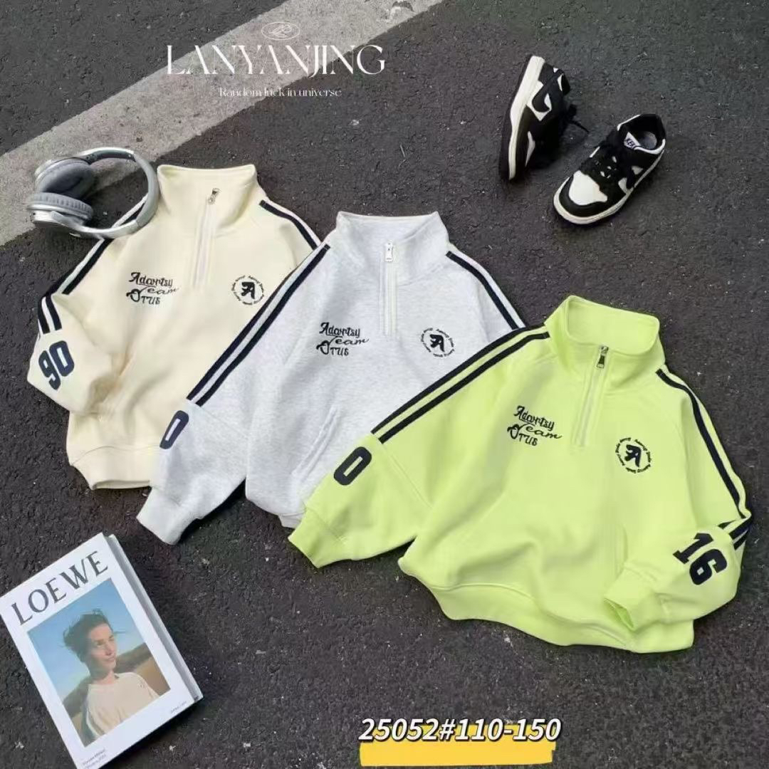 拼接圆领韩版卫衣男童拼色小童套头卫衣