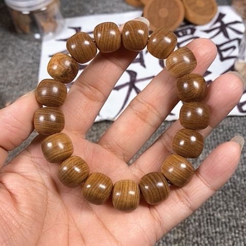 檀香木手串/手链老山檀香黑肉虎纹12/13老型珠沉水