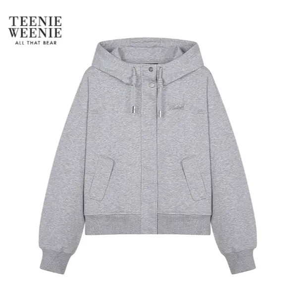 TeenieWeenie女卫衣2025秋休闲舒适时髦短款连帽外套TTMZ254902W