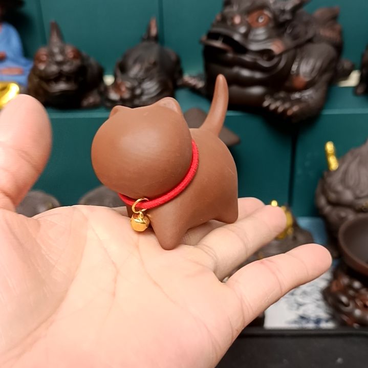 茶宠紫砂小猫茶宠摆件
