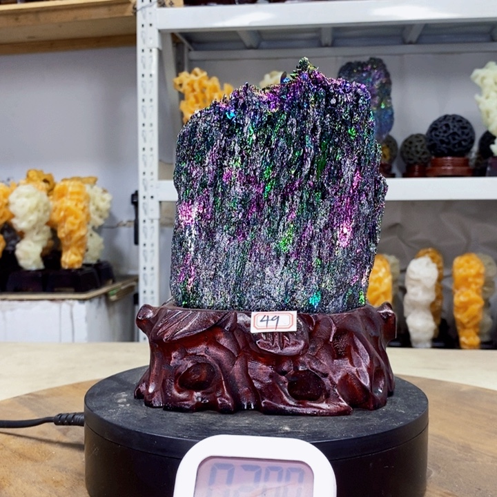 石材家居摆件1号七彩矿