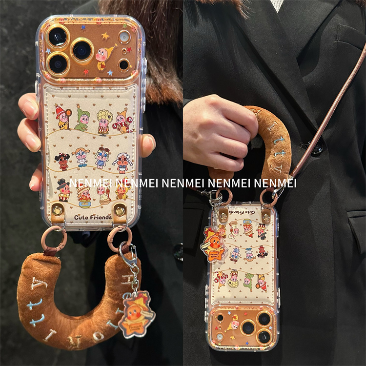 卡通米白底星星人哭娃集合气囊适用苹果17promax手机壳iPhone1615