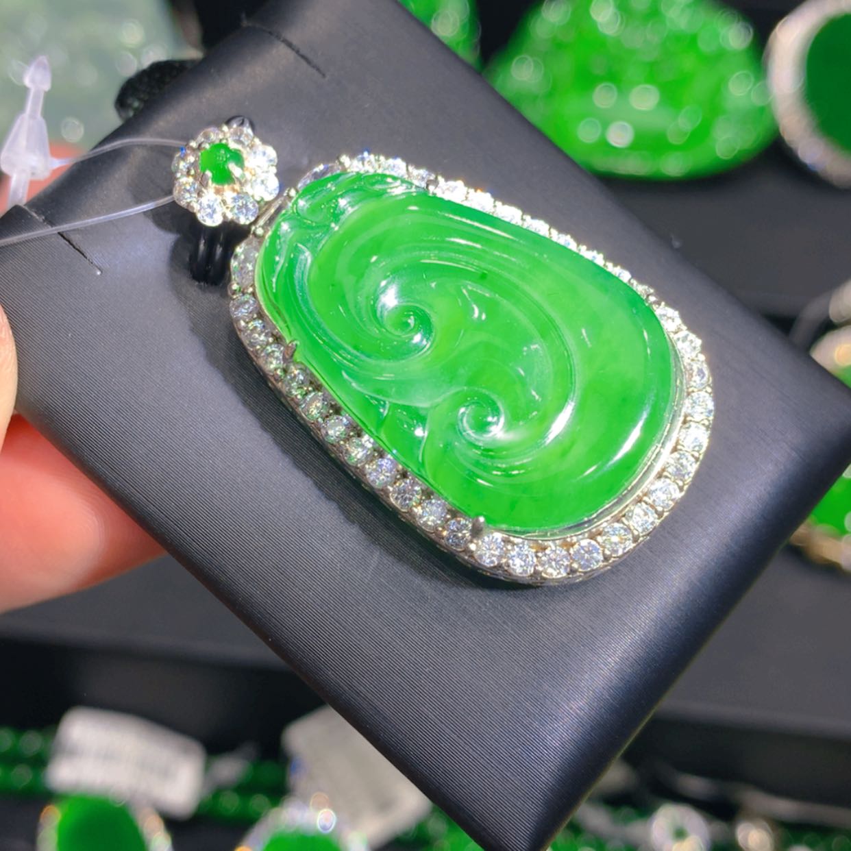 【闪购商品】翡翠颈饰银S925镶嵌232353566 