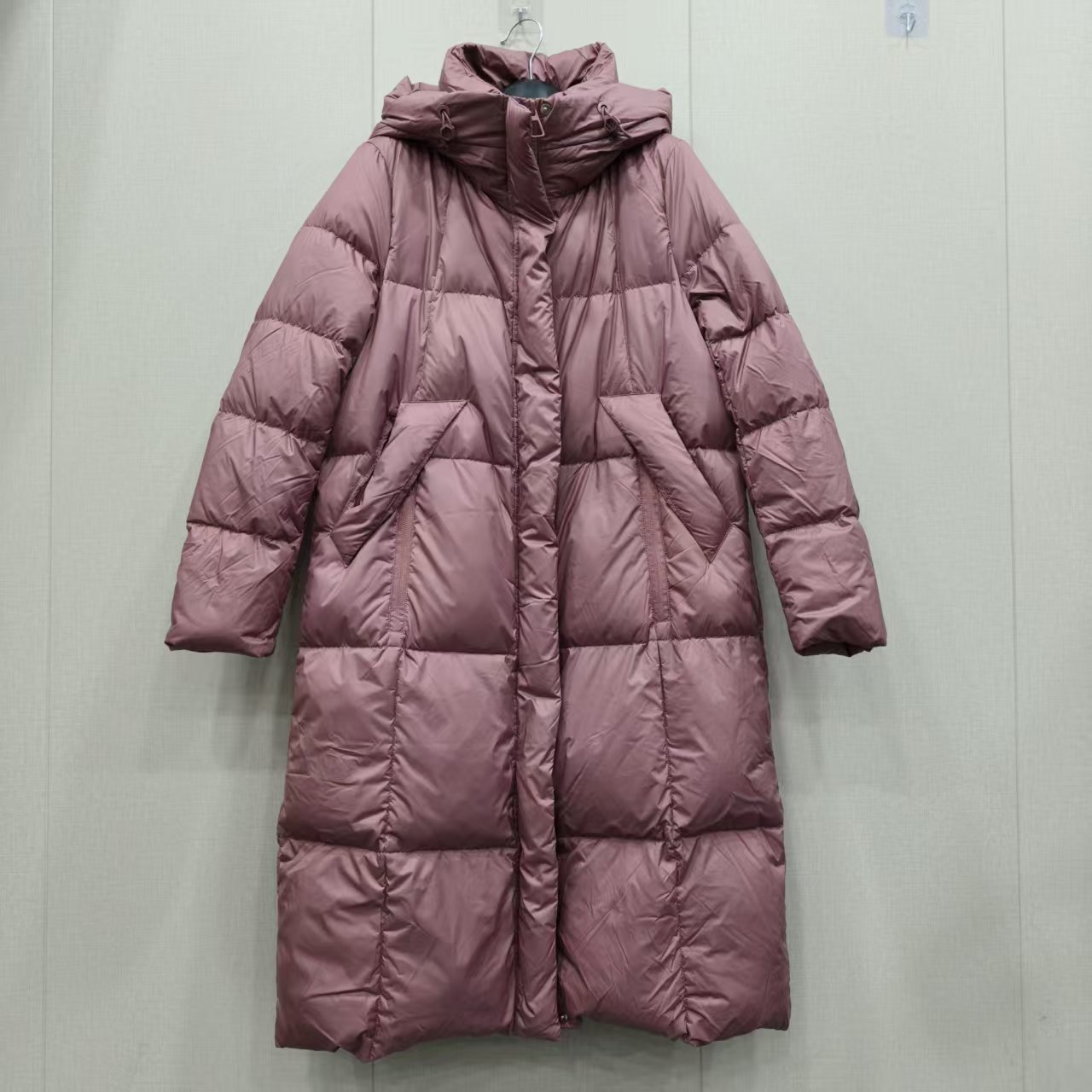 豆沙色 女士长款羽绒服