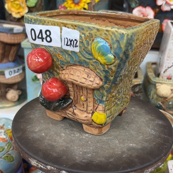 紫砂花盆粗陶材质多肉花盆