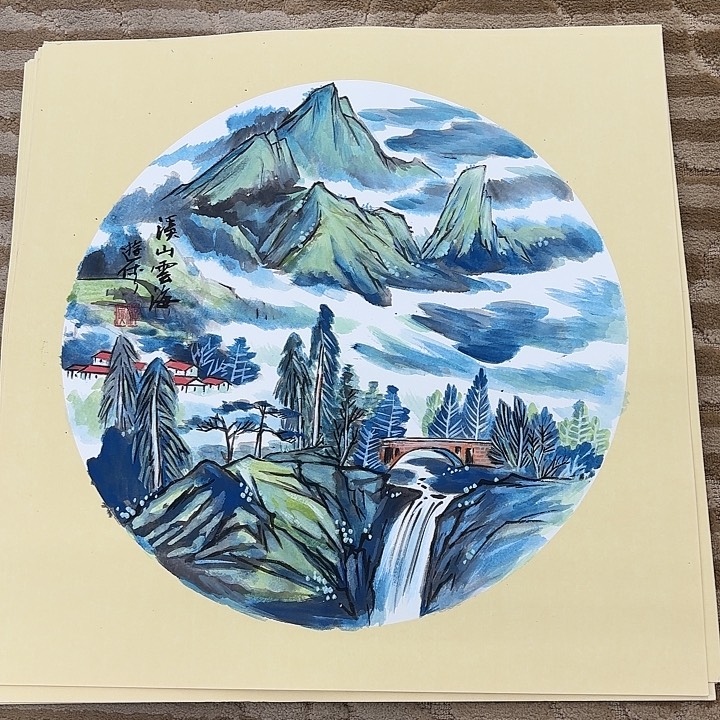 国画花鸟的翅膀和羽50.50