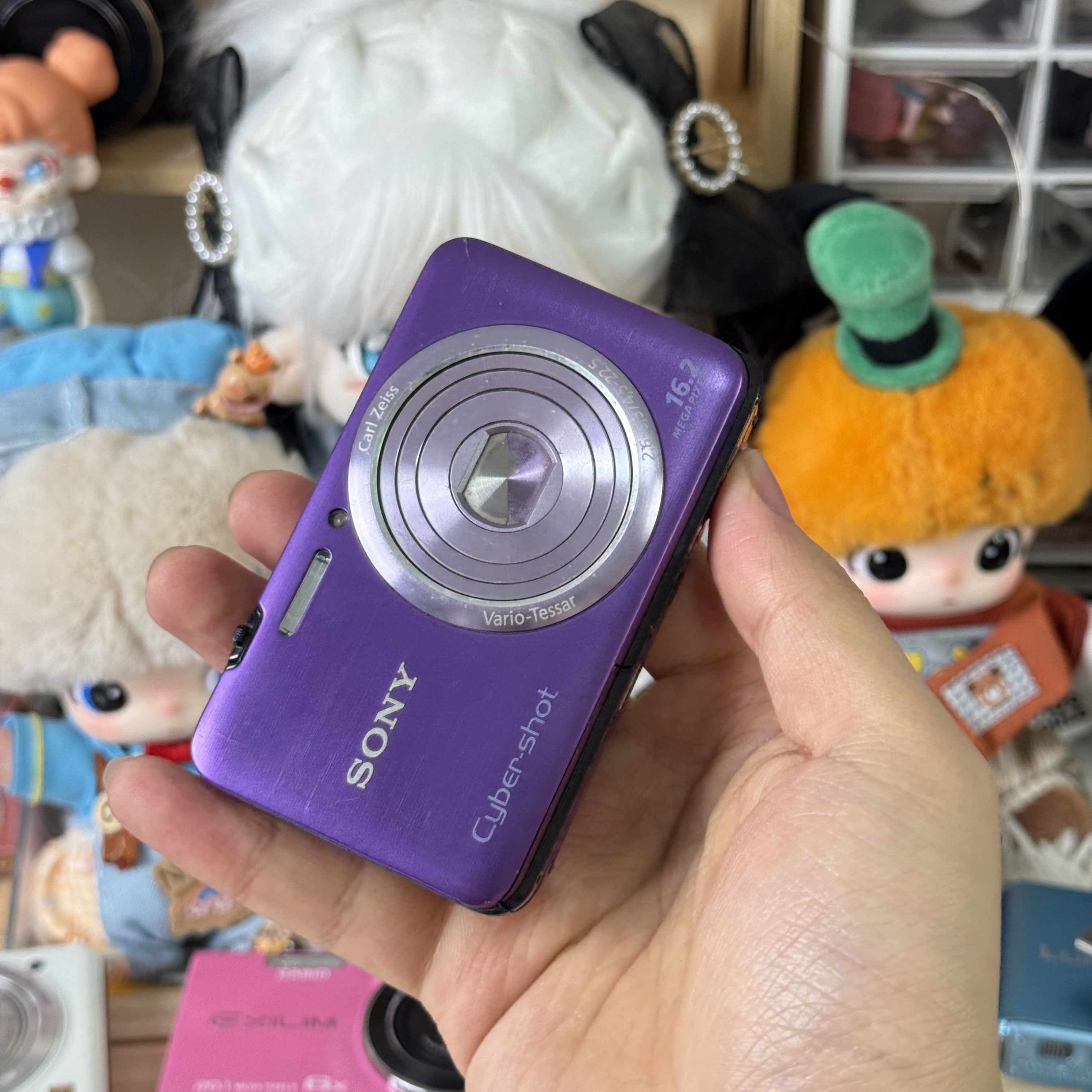 9新 Sony/索尼 索尼wx7葡萄紫色彩感好1600万像素滤镜多带配件