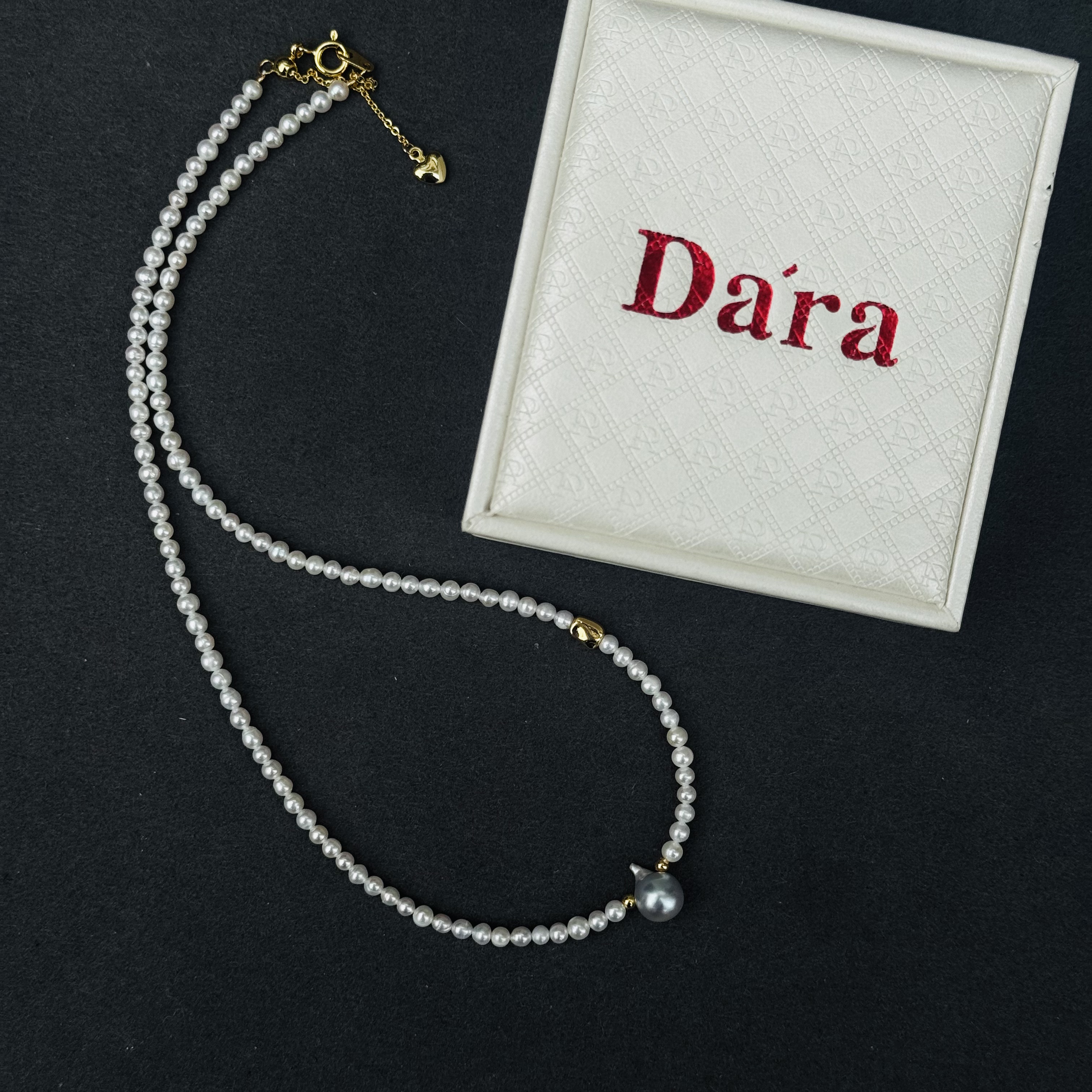 DARA/戴拉【三哥专享】淡水小米2-3mm海水真多麻7-8mm珍珠项链