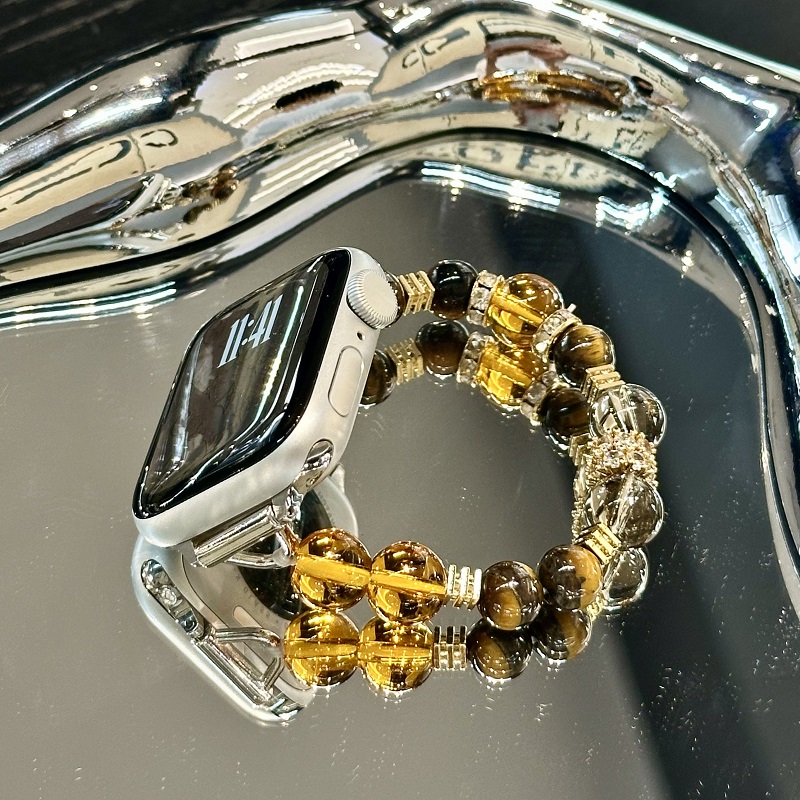 金霸虎眼适用于s10苹果手表新款腕带高级感S8/S946mm时尚女款42MM