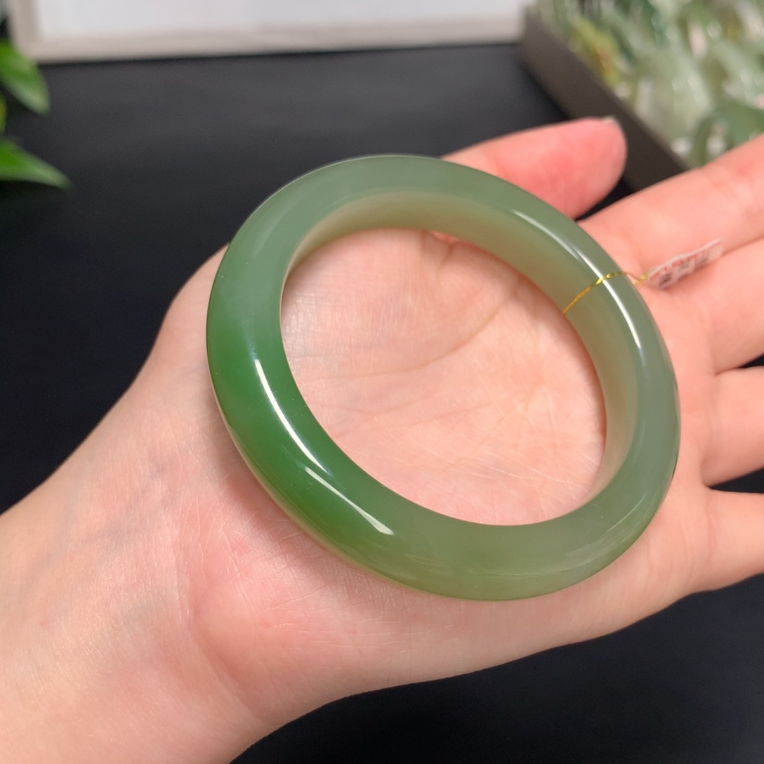 和田玉手镯未镶嵌55