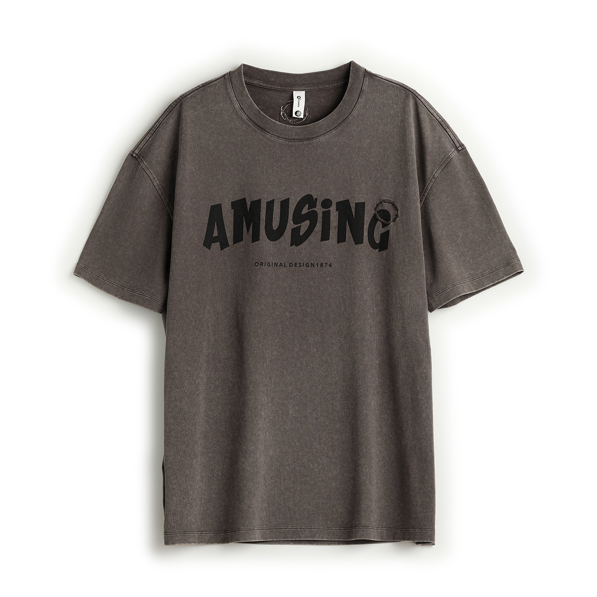 纯棉欧美工装风宽松休闲百搭圆领印花美式男士字母T恤上衣短袖