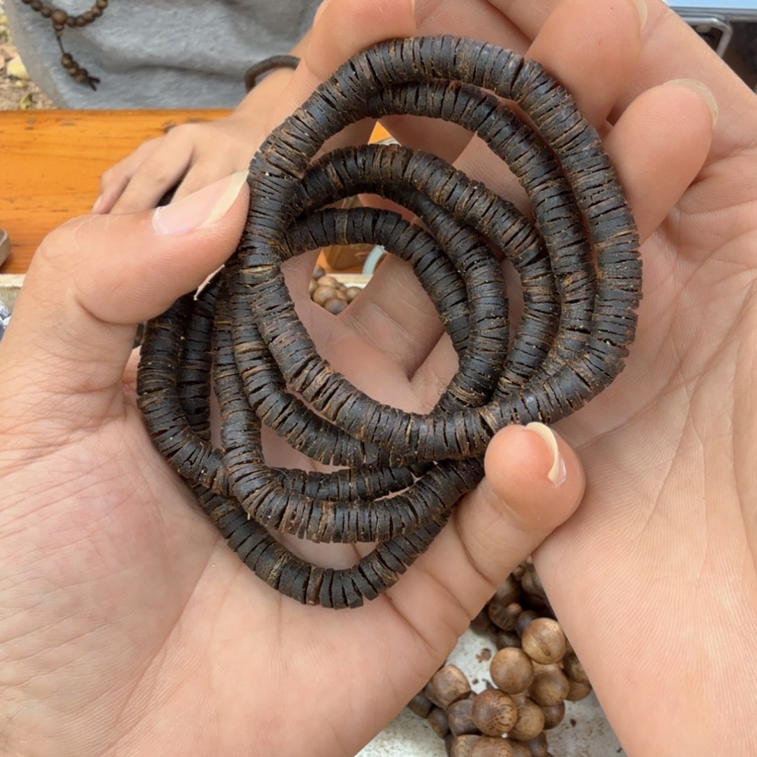 沉香沉香碎屑单圈沉水片珠6克多样性发一