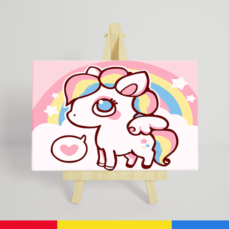 儿童生日礼物零基础DIY数字油画创意儿童油彩画亲子画培养专注力